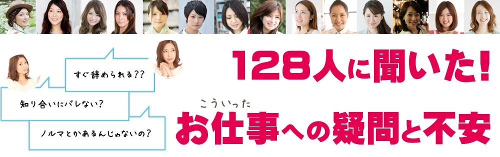 128人に聞いた！お仕事への疑問と不安